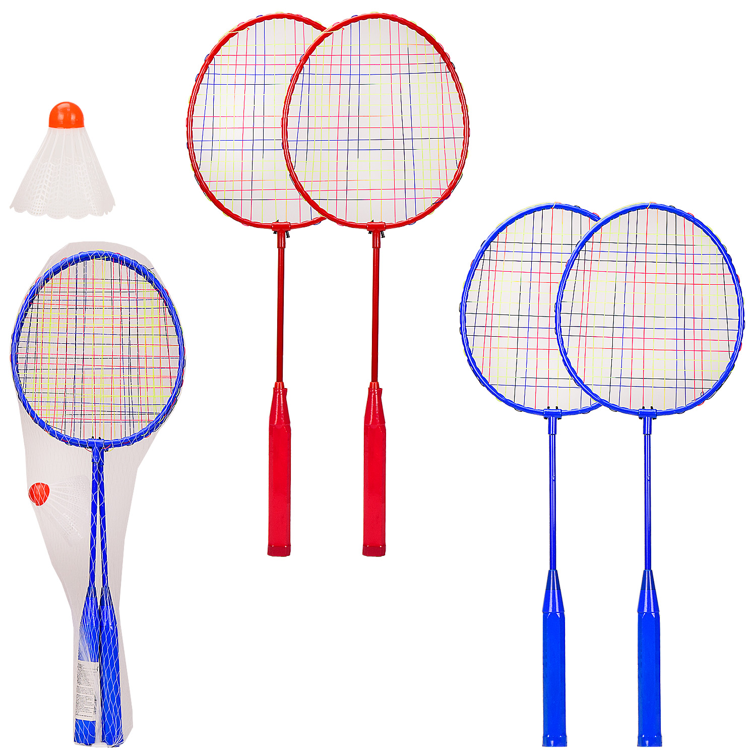 Бадмінтон BD2415 / 40173 , метал , 2 шт , волан , мікс кольрів , в сітці