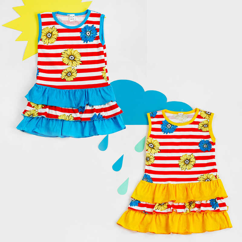 гр СФ-62 "1" /р.122/ / смужка червона / Сарафан для дівчинки