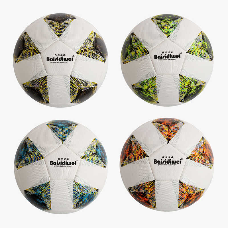 М`яч футбольний C 70457 (60) вага 400-420 грамів, матеріал PU, балон гумовий, розмір №5, ВИДАЄТЬСЯ ТІЛЬКИ МІКС ВИДІВ