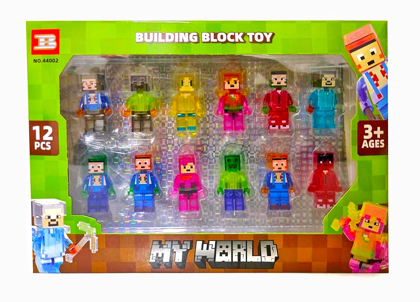 Герої "Майнкрафт" 44002 , фігурка 12 шт , коробка