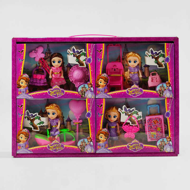 Набір ляльок SM 0688-2 (36/2) ЦІНА ЗА 8 ШТУК В БЛОЦІ, висота 11 см, аксесуари, герої