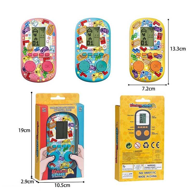 Тетрис XM 0111 C (192) класичні ігри, 2 режими роботи: зі звуком та без, кілька рівнів складності, в коробці, ВИДАЄТЬСЯ ТІЛЬКИ МІКС ВИДІВ