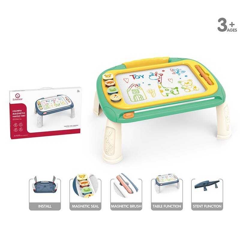 Столик для малювання YL 1022 E-1 Штрих=70170 (12) ЗЕЛЕНИЙ, магнітний, штампи, в коробці