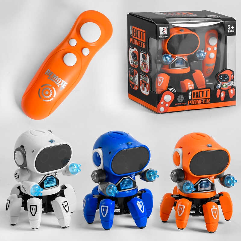 Робот ZR 2091 (36/2) 3 кольори, на батарейках, танцює, ходить назад/вперед, 5 пісень, диско куля, підсвічування дисплея, в коробці