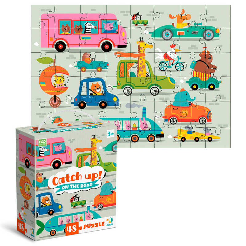 гр Пазл "Наздоганяй! На дорозі" 300618 (64) "Dodo"