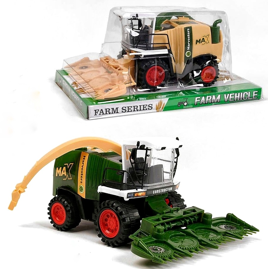 Комбайн 0488-253 , "Сільськогосподарська техніка", 2 кольори, інерція, знімне навісне обладнання, рухомі деталі, в слюді