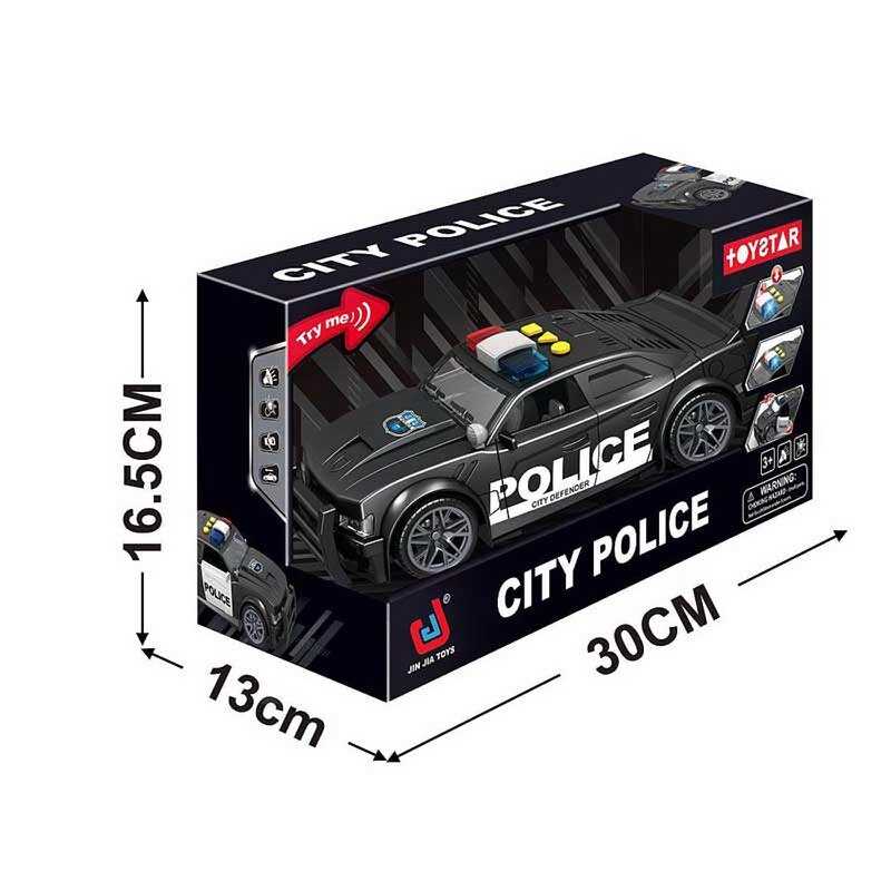 Машинка 666-12 Q (24) "Поліція", звуки, підсвічування, інерція, в коробці