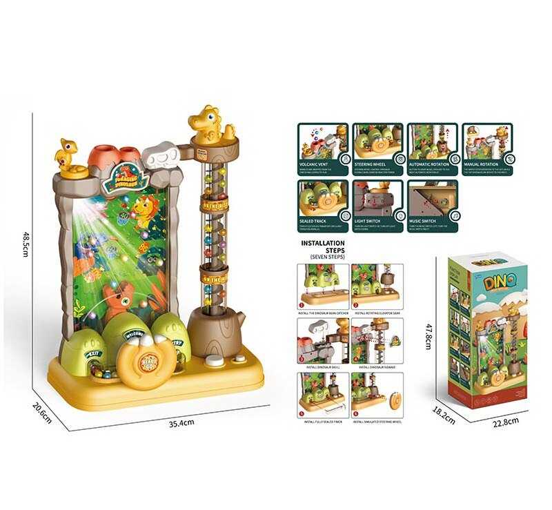 Гра з кульками 3000 C (12) автоматичний та механічний підіймачі, музика, англійські пісні, підсвічування, перемикач музики, імітація керма, працює від батарейок та від мережі, USB-кабель, в коробці