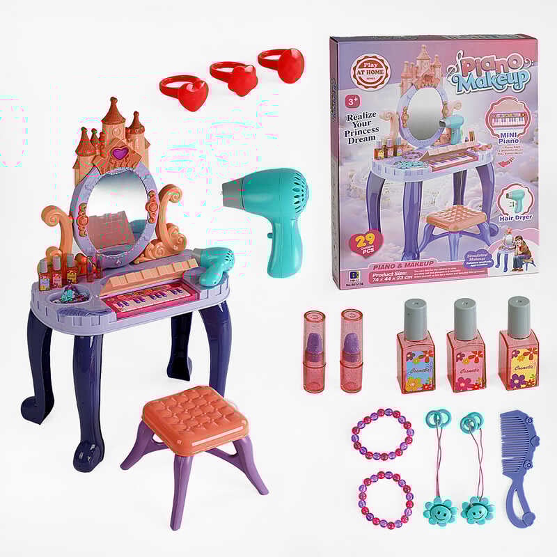 Трюмо 661-136 (12) на батарейках, світло, звук, піаніно, аксесуари, в коробці