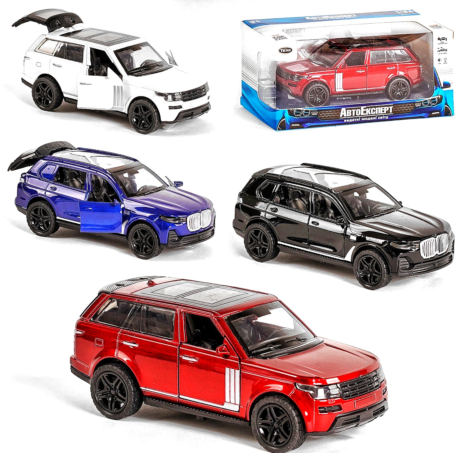 Машинка 60712 , "Авто Експерт", 4 види, 1:36, світло, звук, інерція, в коробці