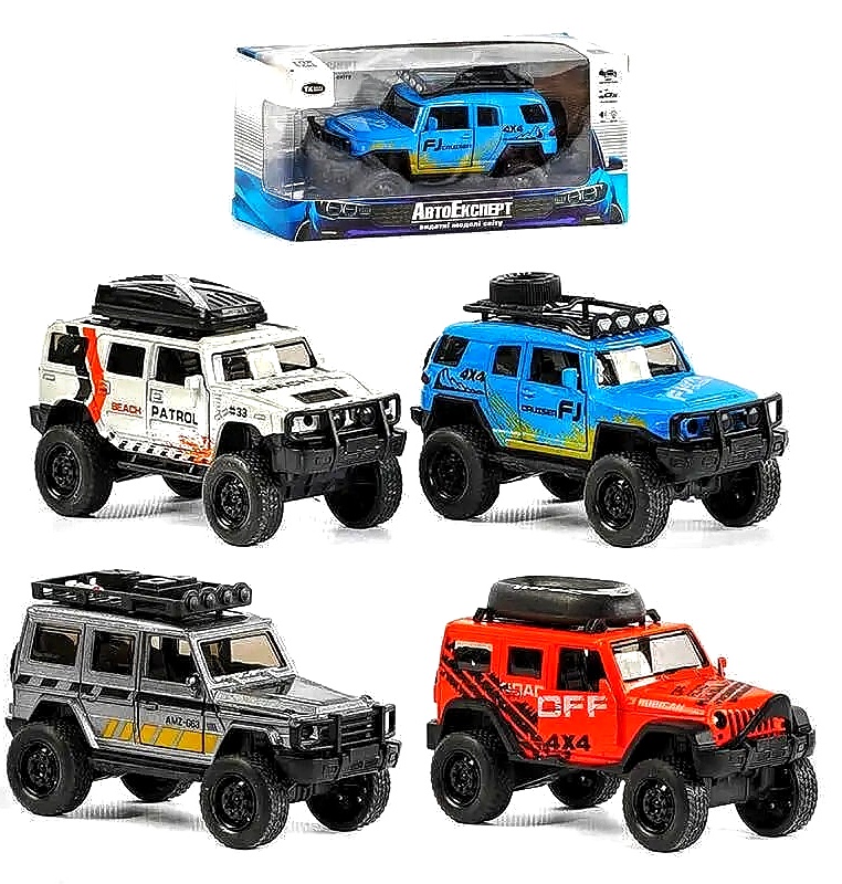 Машинка 10315 "Авто Експерт" 4 види, металопластик, 1:36, звук, світло, інерція, відчиняються двері, в коробці , МІКС ВИДІВ