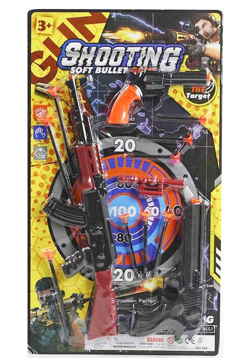 Військовий набір 888-17/15 види зброї, патрони на присосці, аксесуари, на листі