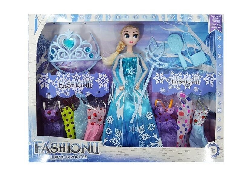 Лялька з аксесуарами K 685 , герої «Frozen», висота 31 см, одяг, аксесуари, прикраси для дитини, в коробці
