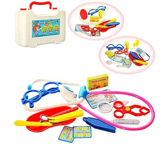 Набір лікаря 1834 АВС , 3 види, у валізі, медичні інструменти