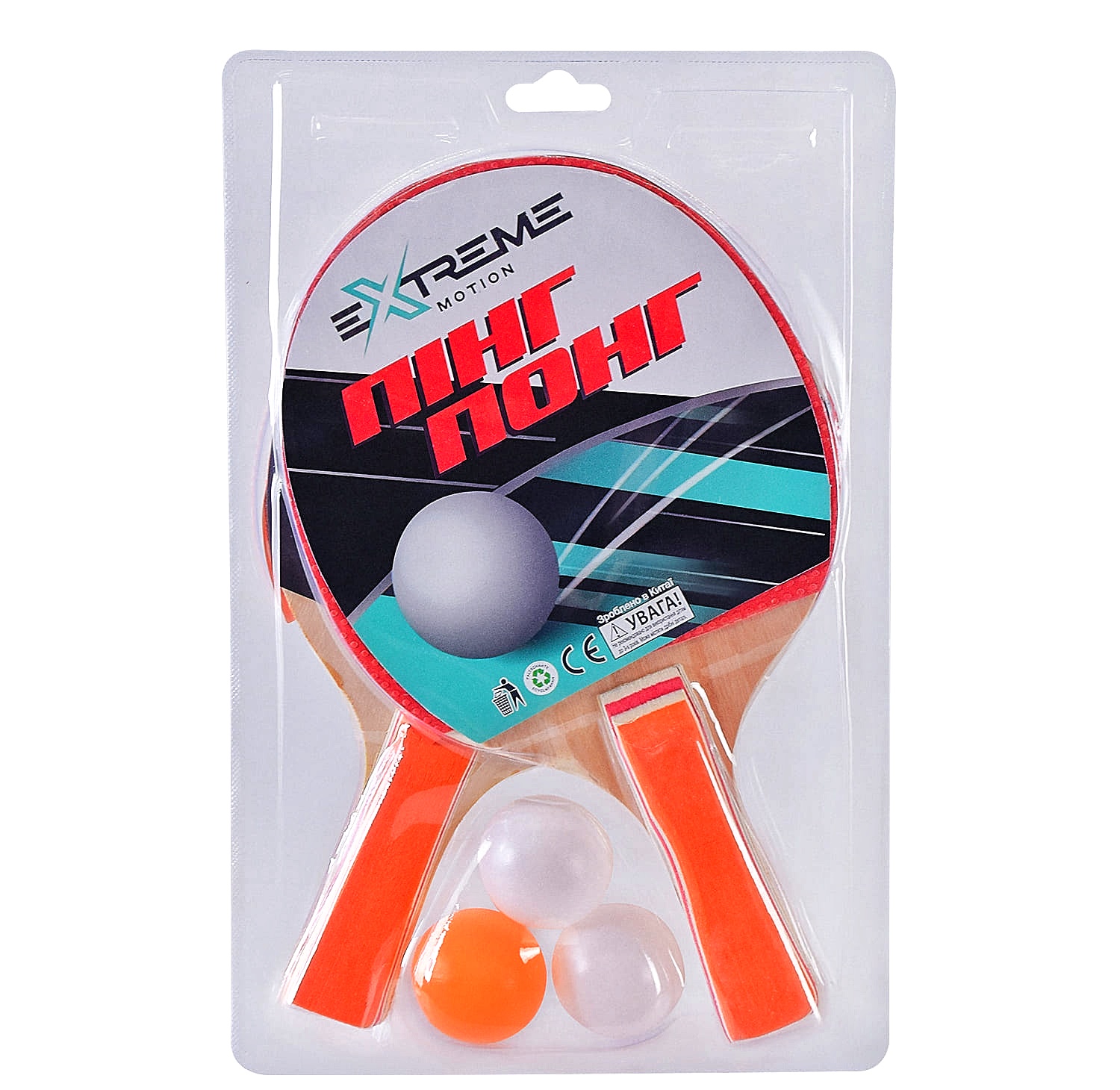Тенісні ракетки 1460 , 2 шт, 7 мм , для пінг понгу , 3 м'ячики, в слюді