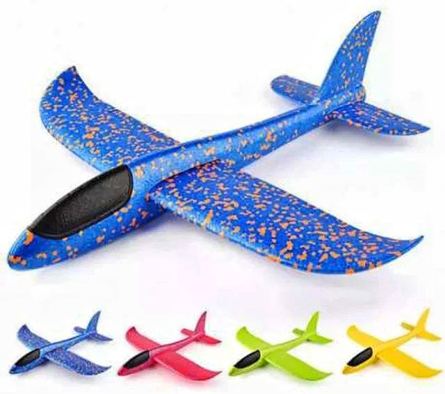 Літак - планер, 50438 (вел.) , пінопласт, 4 кольори , кульок