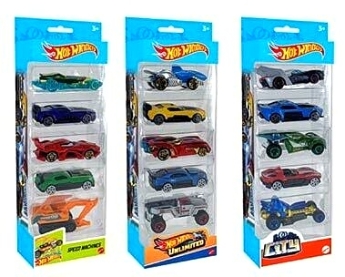 Набір машин металопластик «HOT WHEEL» 70805 / 8801 /  1977 A5 , 5 шт , коробка