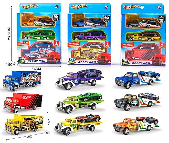 Набір машинок , метал, «HOT WHEEL»  910, 6 шт, коробка, 3 види