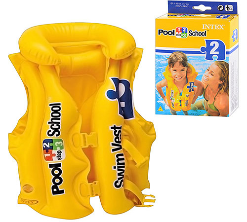 «Intex Жилет 58660 EU "Жовтий" . "А" розміром 49х46см, від 3 до 6 років