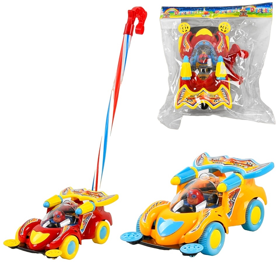 Каталка 346 "Машинка" , на паличці, 2 кольори, в пакеті