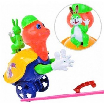 Каталка 388 "Черепашка", 2 види, на паличці, з дзвіночком, у пакеті