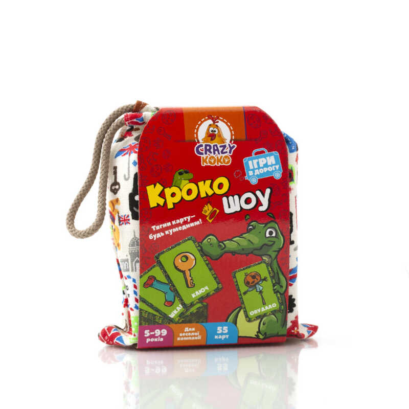 гр Гра настільна "Крокошоу" (укр) VT8077-10 (12) "Vladi Toys", 55 карт, у мішку