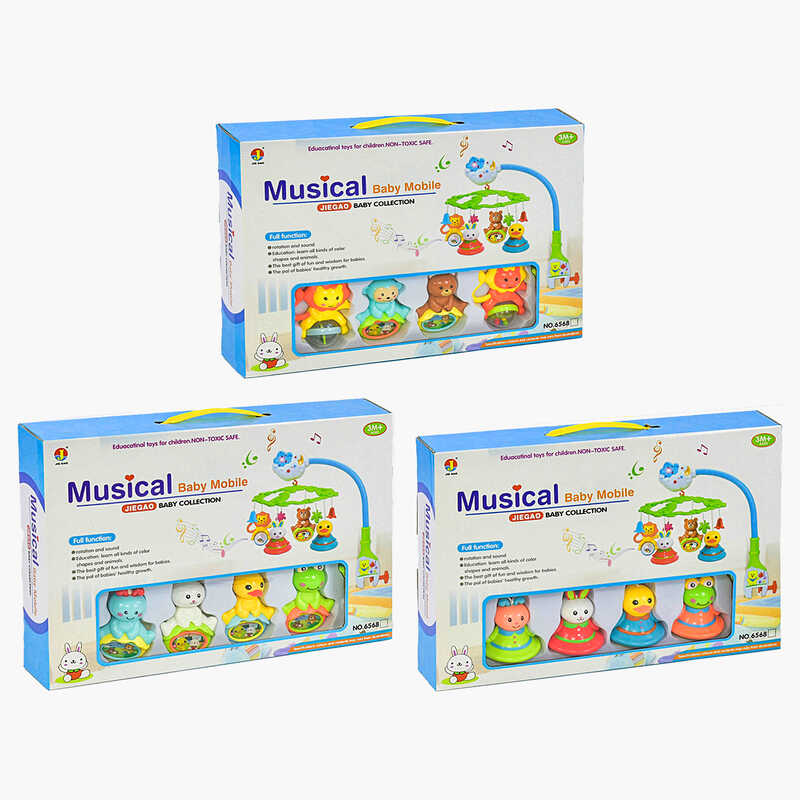 Карусель музична 6568 ABC (18) 3 види, підсвічування, музика, 5 режимів, на батарейці, в коробці