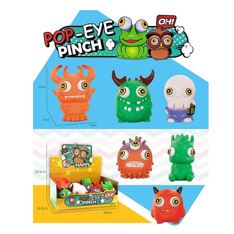 Антистрес 909-1 (48/2) ЦІНА ЗА 12 ШТУК В БЛОЦІ, витріщає очі