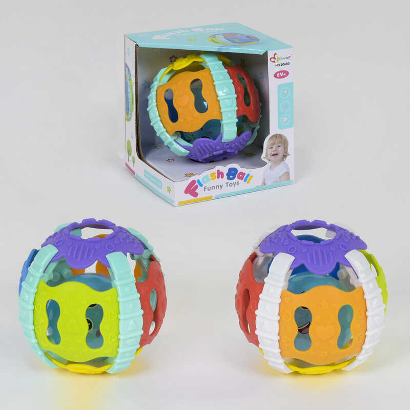 Брязкальце 20680 (72/2) 2 види, світло, звук, в коробці