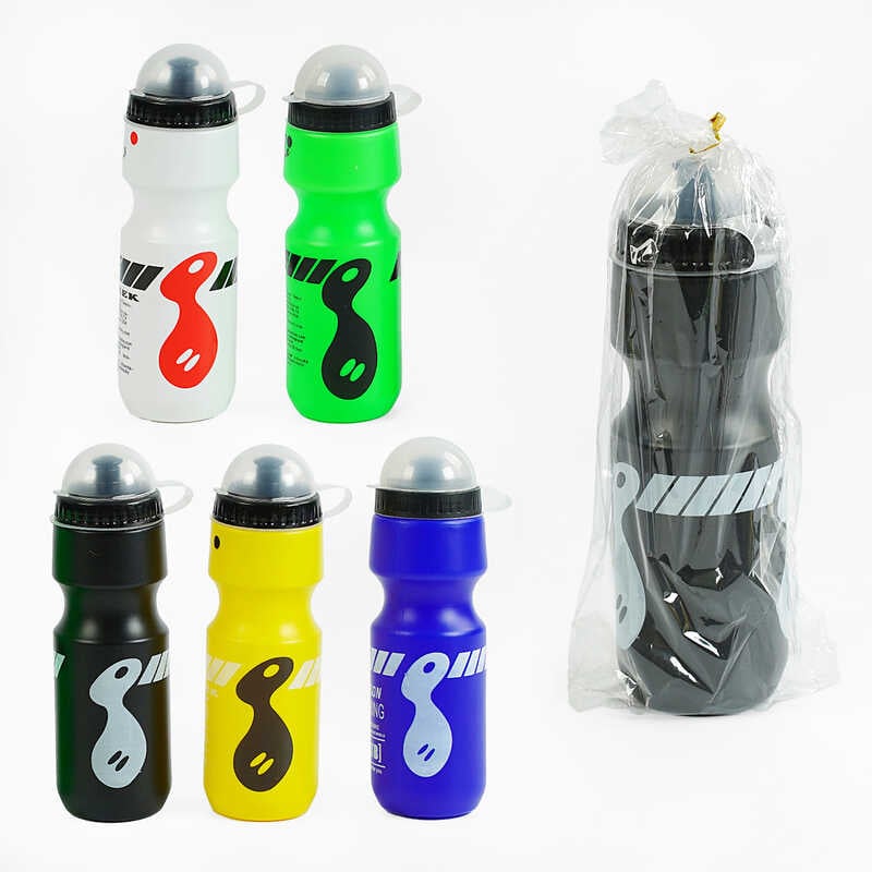 Пляшка для води C 64402 (100) ВИДАЄТЬСЯ ТІЛЬКИ МІКС ВИДІВ, місткість 750 мл, діаметр 6 см, в пакеті