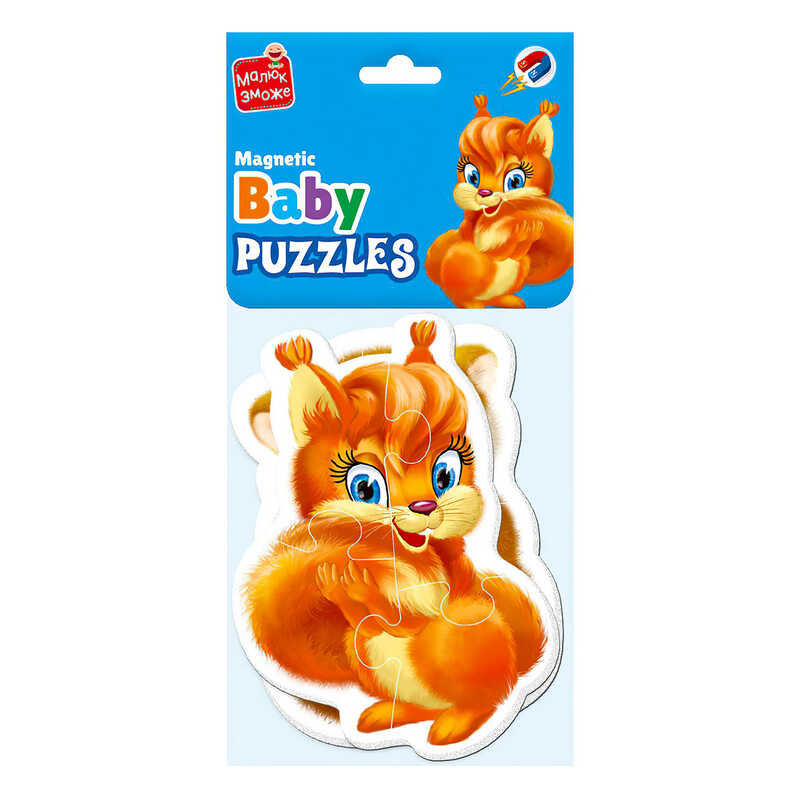 гр Пазли магнітні бейбі "Малюк зможе.Пухнастики" VT3208-18 (50) "Vladi Toys", в пакеті