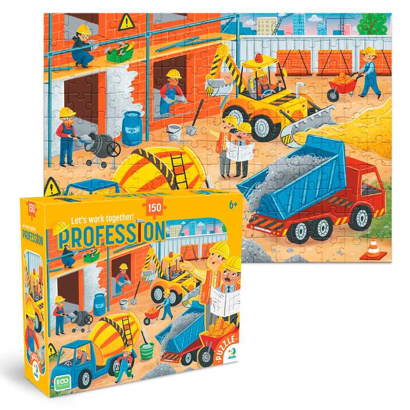 гр Пазл "Професії. Будівельник" 300703 (12) "DoDo", 150 елементів, в коробці