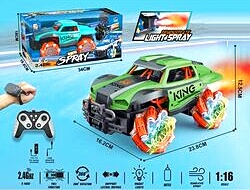 Машина на радіокеруванні ZJ 238-5 A ,парогенератор, 2 види, роликові колеса, акум. , пульт 2,4G , світло, 2 способи керування, пульт і браслет, у коробці