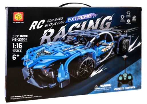 Конструктор на р/к 23051 “Спорткар”, 513+ деталей, пульт 2.4 GHz , акумул. 3.7 V, USB шнур , наліпки, інструкція, в коробці