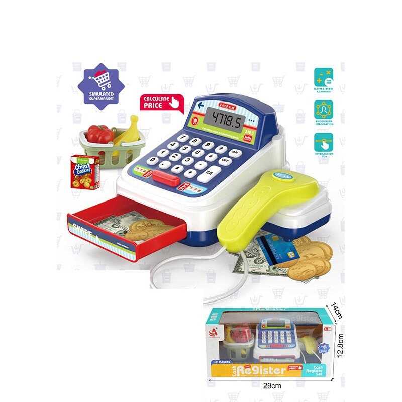 Касовий апарат CF 8243 (48/2) звук, підсвічування, калькулятор, сканер, кошик з продуктами, в коробці