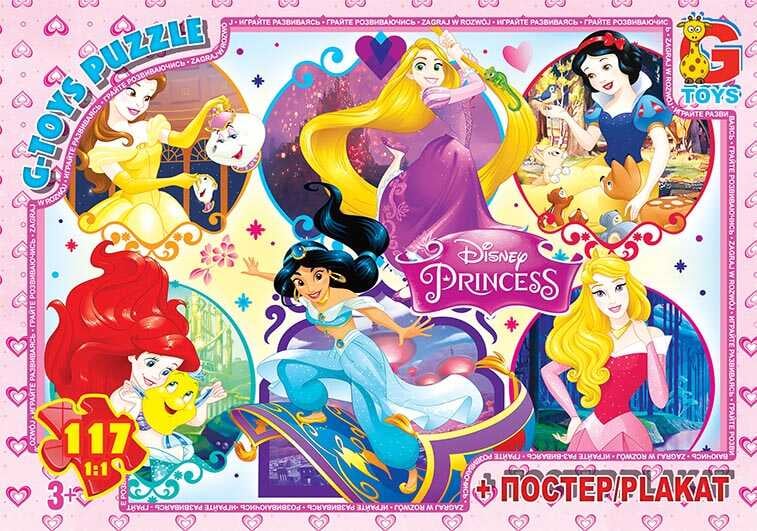 гр Пазли 117 eл. "G Toys" "Принцеси Дісней" PD 76 (62) + постер