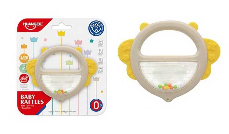 Брязкальце НЕ 0103 D (120) “Бджілка”, прорізувач, дзвінкі кульки, на листі