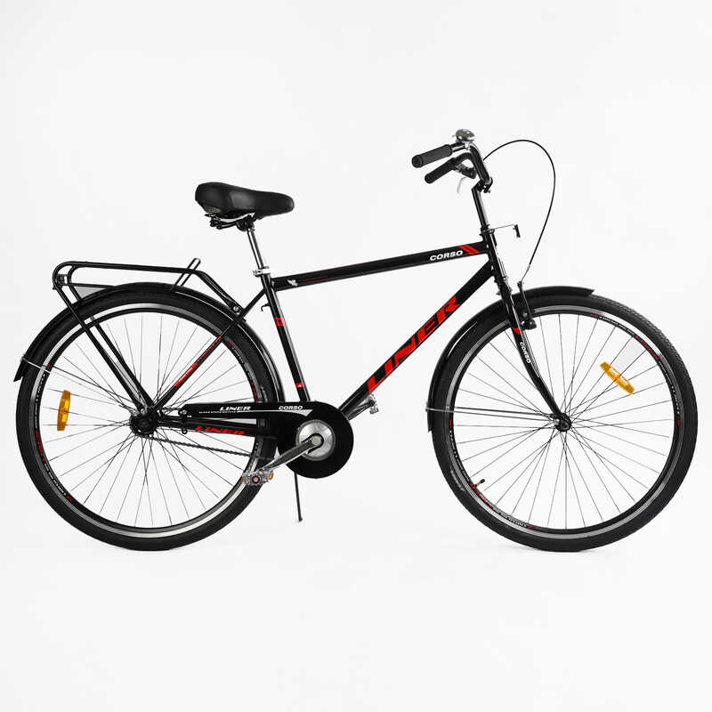 Велосипед міський Corso "Liner" LN-28650 (1) одношвидкісний, сталева рама 21’’, багажник