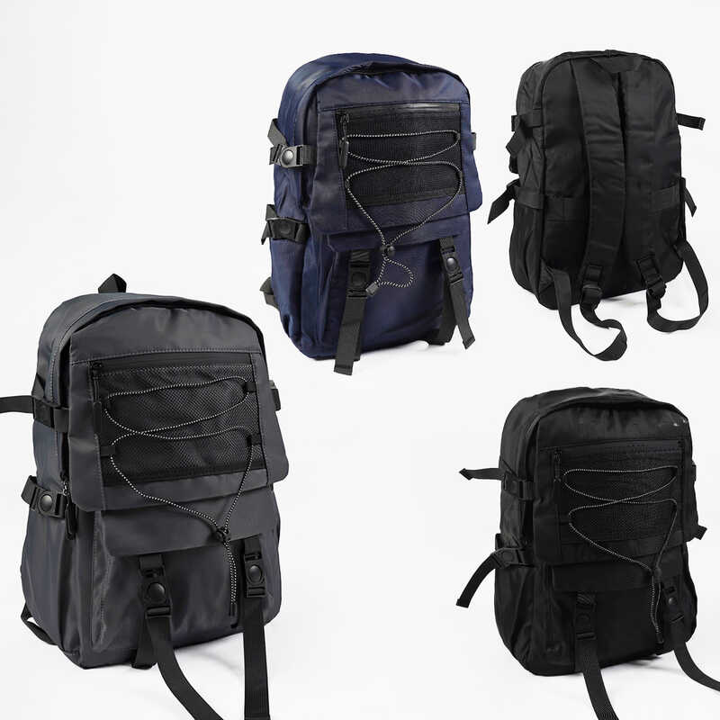 Рюкзак C 72796 (40) 3 кольори, розміри: 30х12х44 см, 1 відділення, 4 кишені, на блискавці, в пакеті, ВИДАЄТЬСЯ ТІЛЬКИ МІКС ВИДІВ