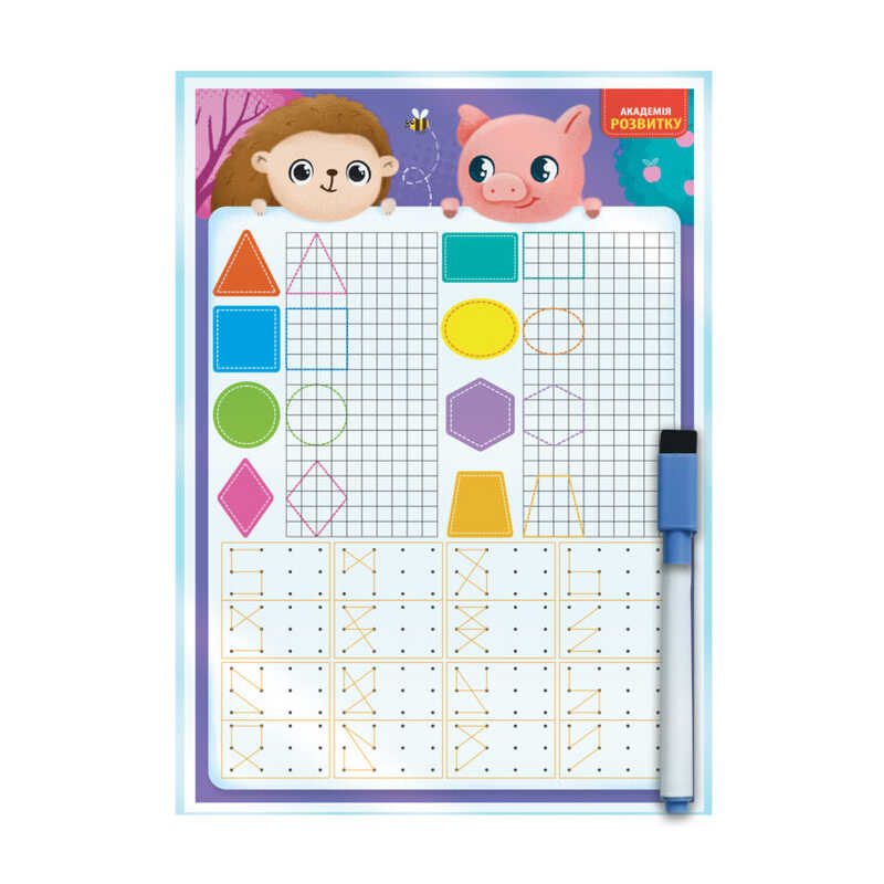 гр Дошка-тренажер "Фігури та форми" укр. - VT5010-27 (22) "Vladi Toys"