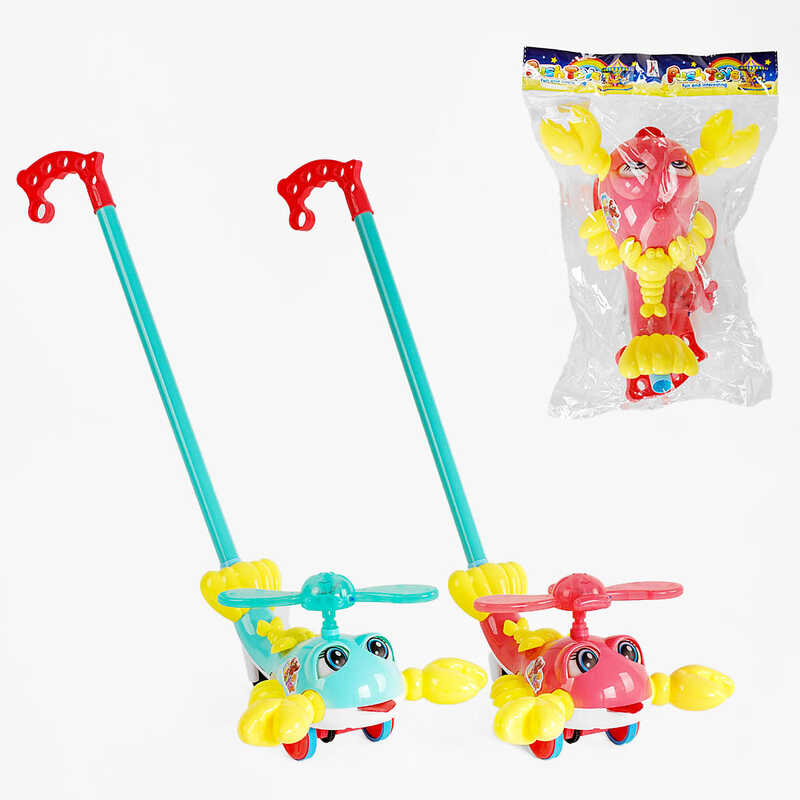 Каталка 8587 В (72/2) "Лобстер", 2 кольори, підсвічування, рухомі елементи, дзвіночок, в пакеті