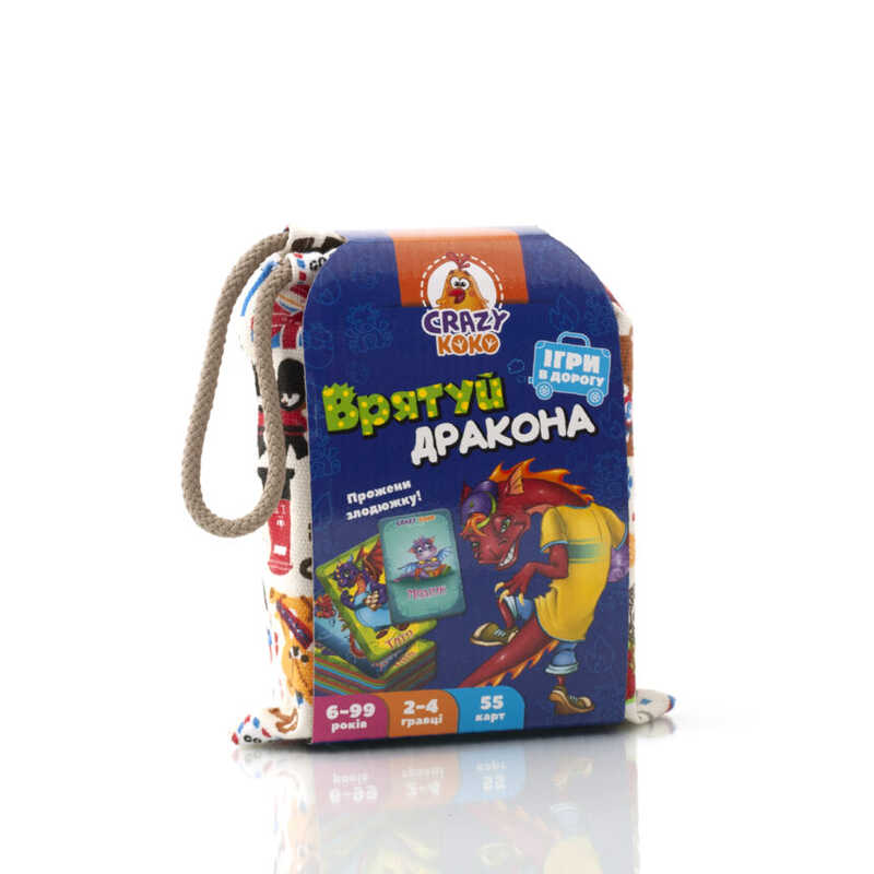 гр Гра настільна "Врятуйте дракона" (укр) VT8077-11 (12) "Vladi Toys", 55 карт, у мішку