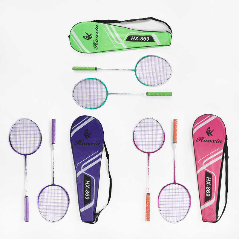 Бадмінтон C 63478 (50) 3 види, 2 ракетки, в чохлі, металевий каркас, ВИДАЄТЬСЯ ТІЛЬКИ МІКС ВИДІВ