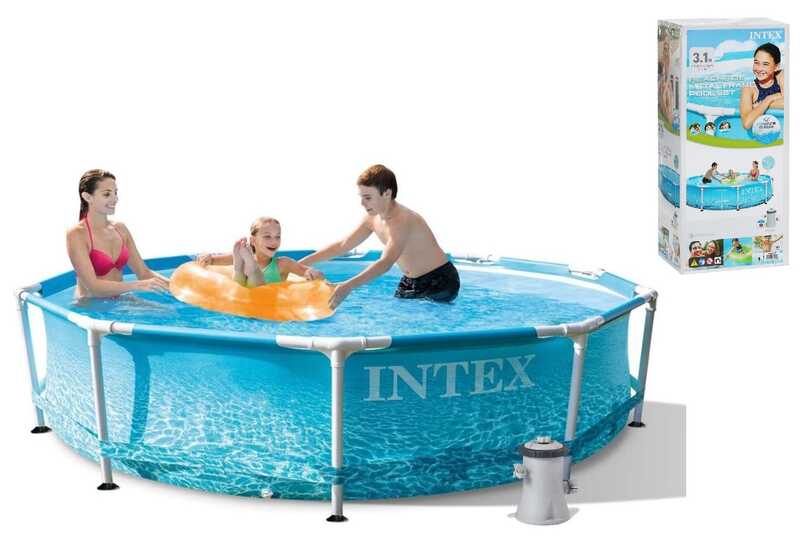 Intex Басейн каркасний 28208 NP (1) круглий, діаметр 305см, висота 76см, насос-фільтр (1 250 л/ч), об'єм 4485л, в коробці