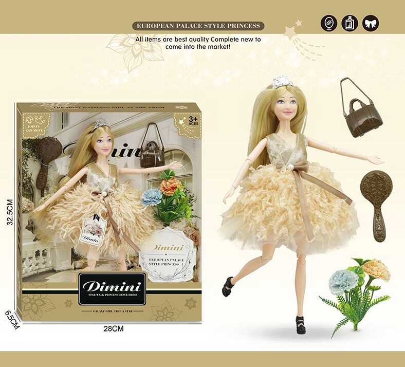 Лялька DMN 06 C (48/2) висота 30 см, зйомне взуття, аксесуари, гребінець, в коробці