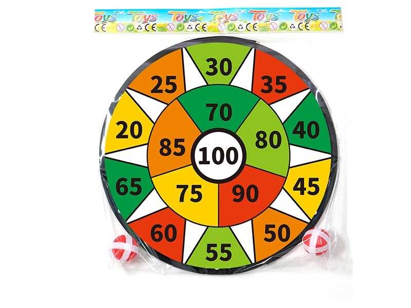 Дартс 998-37 A/36 F 07 /999-5d=35 см , мікс видів , 2 м’ячики на липучках, в пакеті