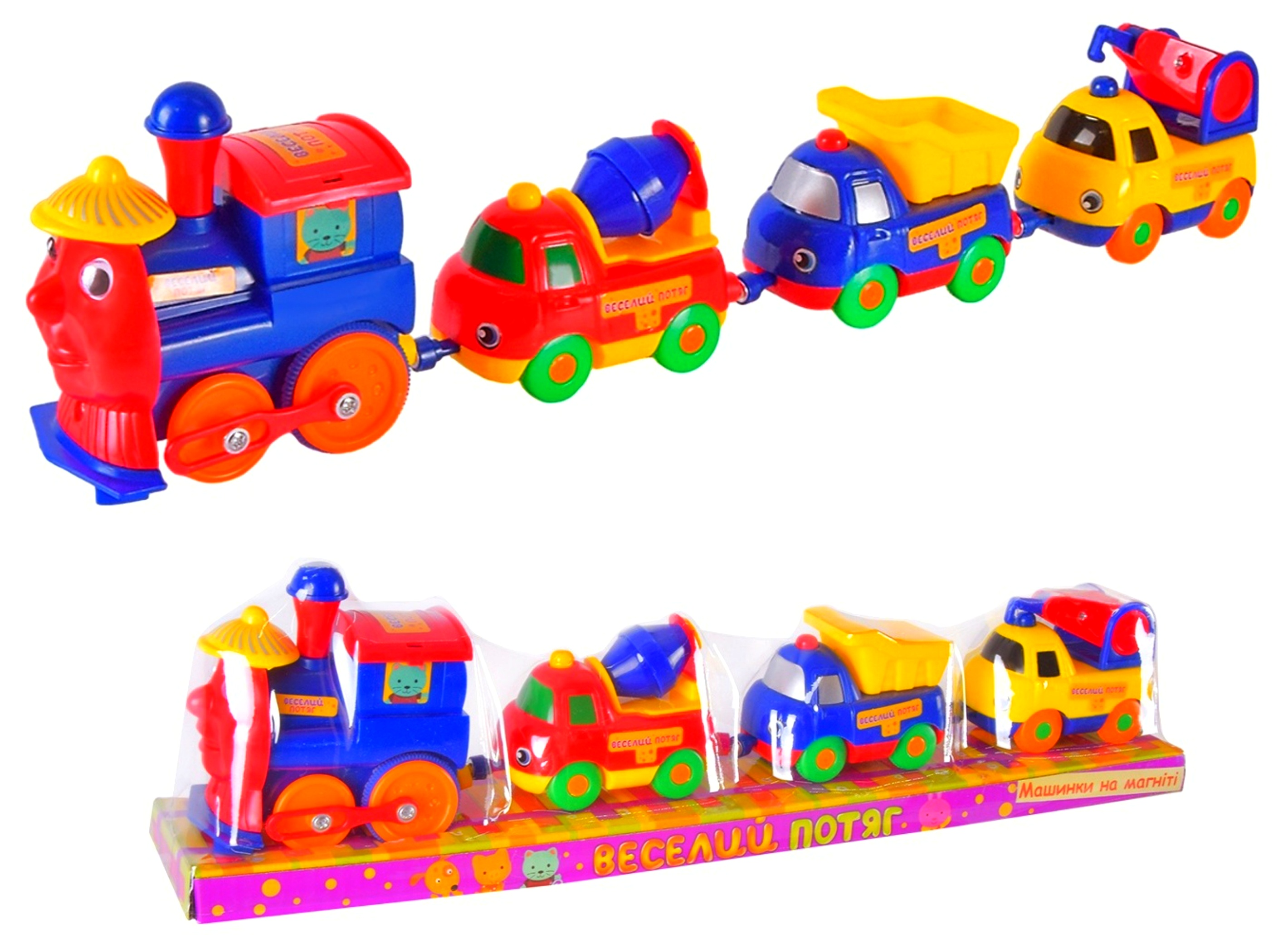 Потяг 18008 / 1113,  4 шт.  слюда, магнітний, батар.