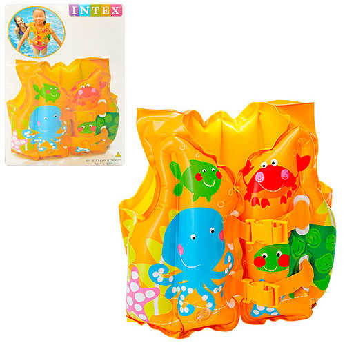 «Intex Жилет надувний 59661 NP "Рибки" , 3-5років, розміром 41х30см