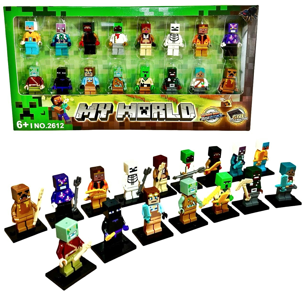 Герої "Майнкрафт" 2612 , зброя , фігурка 16 шт , коробка