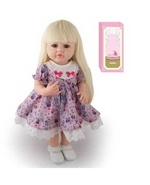 Лялька AFD 8866-54 (12) гумова, 52 см, памперс, пляшечка, пустушка, шкарпетки, взуття, в коробці